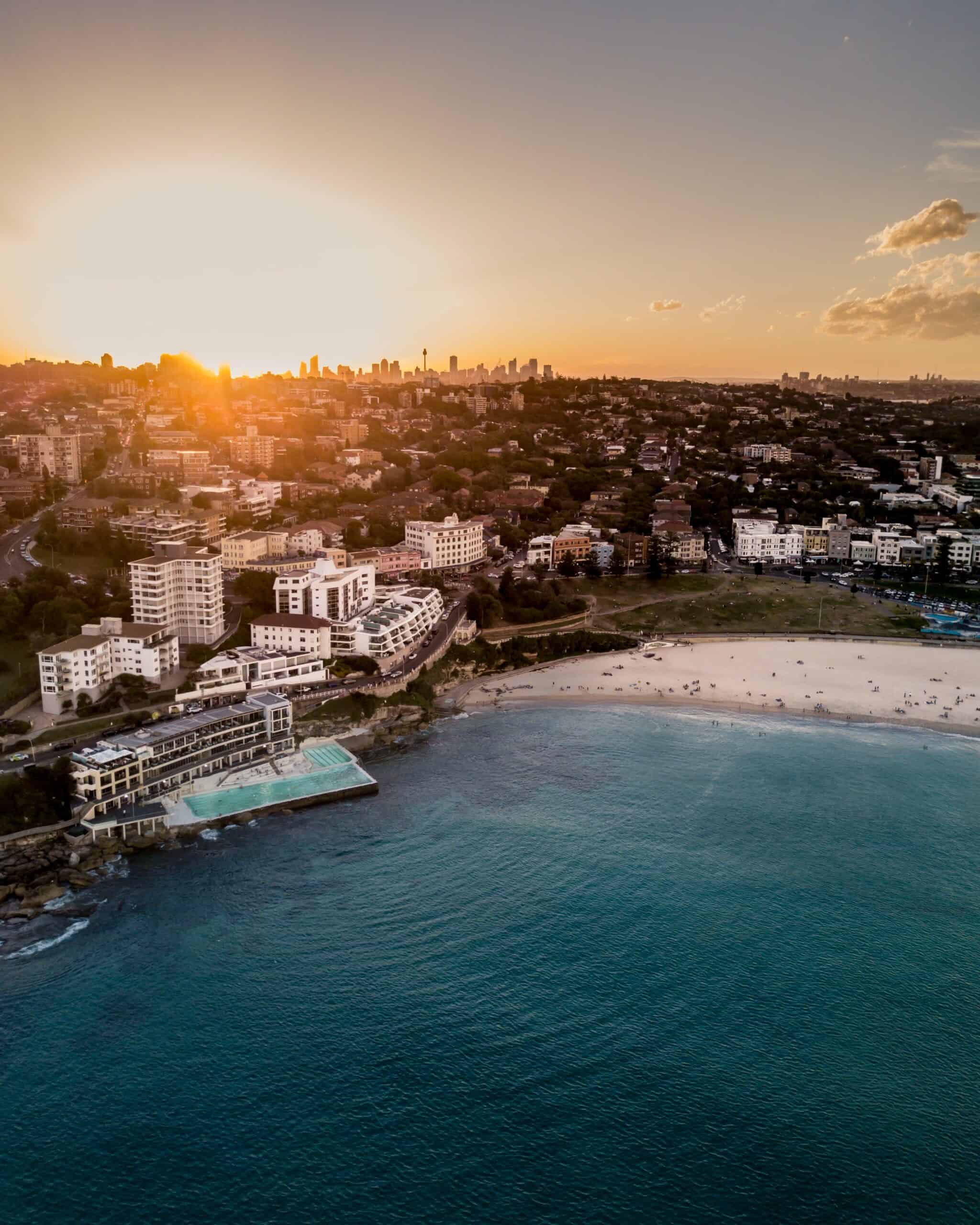 Vista aérea de Gold coast, Australia