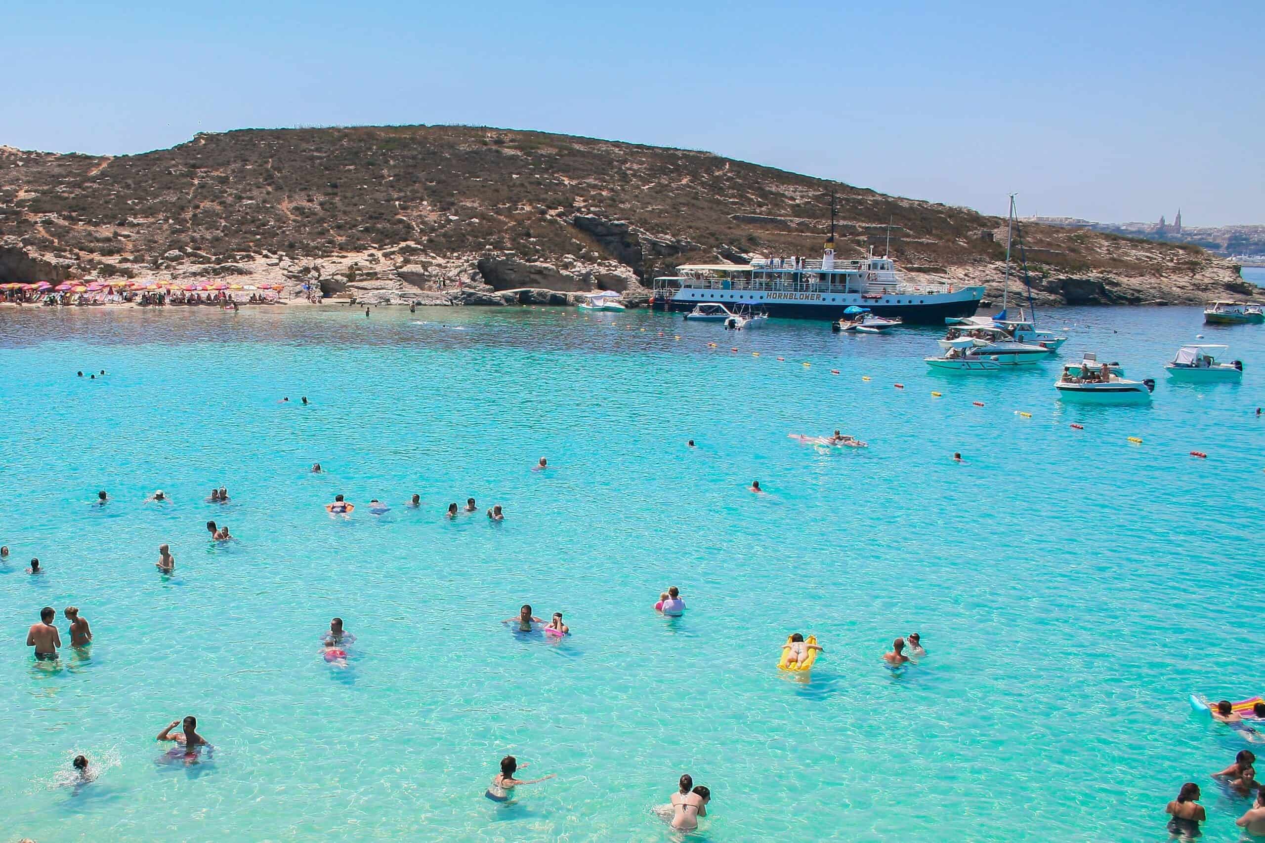 Vista aérea del mar en Malta