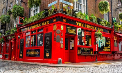 The temple Bar de Dublín