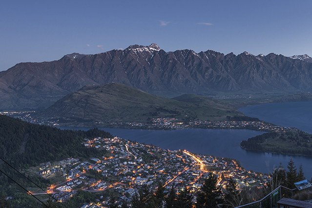 Vista aérea de queenstown